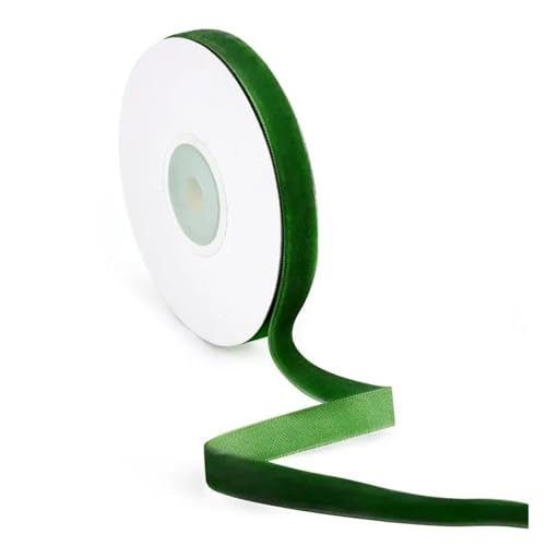 KJBDQQH Schleife 15 Yards 1/2,5 cm Samtbänder Farbe Einseitige Beflockung DIY Handgefertigte Schleife Hochzeit Partydekorationen for Verpackungsstoff(1cm E) von KJBDQQH