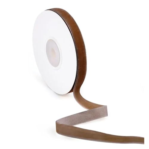KJBDQQH Schleife 15 Yards 1/2,5 cm Samtbänder Farbe Einseitige Beflockung DIY Handgefertigte Schleife Hochzeit Partydekorationen for Verpackungsstoff(1cm L) von KJBDQQH