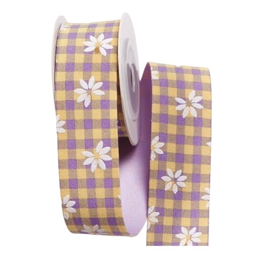 KJBDQQH Schleife 15 Yards Satinband for DIY-Bogen-Kopfbedeckungsmaterialien, Kuchenbox, Blumen, Verpackung, Hut, Nähen, Dekorzubehör(Purple,25mm) von KJBDQQH