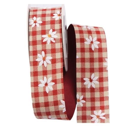 KJBDQQH Schleife 15 Yards Satinband for DIY-Bogen-Kopfbedeckungsmaterialien, Kuchenbox, Blumen, Verpackung, Hut, Nähen, Dekorzubehör(Red,38mm) von KJBDQQH