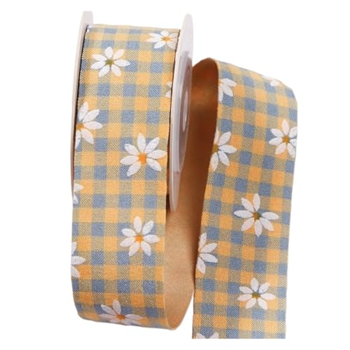 KJBDQQH Schleife 15 Yards Satinband for DIY-Bogen-Kopfbedeckungsmaterialien, Kuchenbox, Blumen, Verpackung, Hut, Nähen, Dekorzubehör(Yellow,15mm) von KJBDQQH
