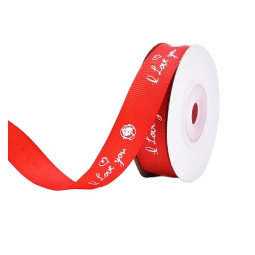 KJBDQQH Schleife 20 Yards 1 cm Polyester Grosgrain Satinband Blumenstrauß Kuchen Box Geschenkband Valentinstag Verpackung Zubehör Schleife(B04-width 1.5cm) von KJBDQQH