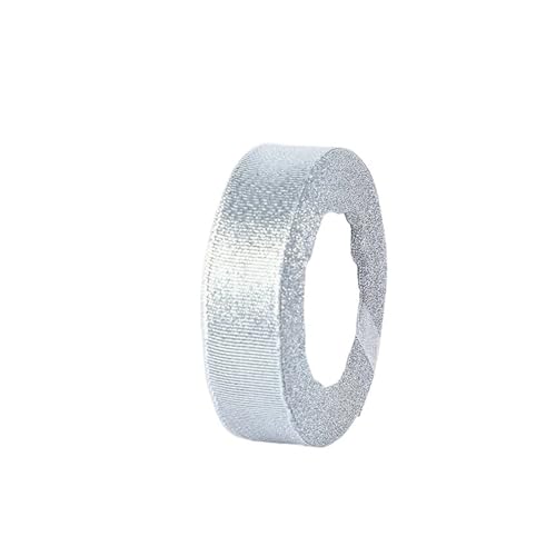 KJBDQQH Schleife 88 Meter Silber Gold Glitzer Seidensatinband DIY Festival Party Zuhause Hochzeit Dekoration Kuchenverpackung(Sliver,2.5cm) von KJBDQQH