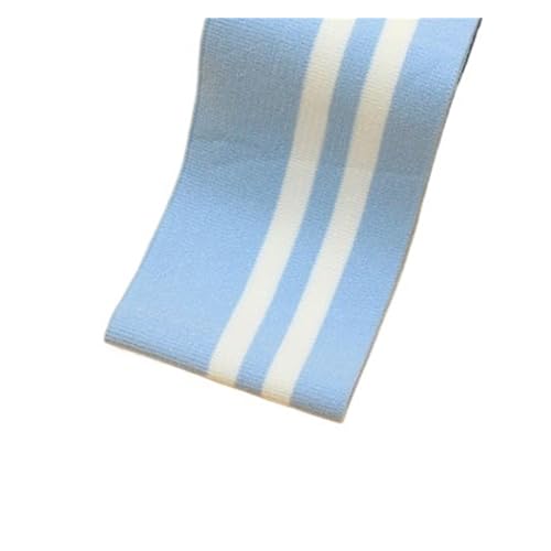 Rippenbündchen Gerippter, gekämmter Regenbogen-Bündchenstoff, gestreift, dehnbar, for Nähen von Basishemden, Strickausschnitt, 7,5 x 85 cm/Stück(Hzrh077) von KJBDQQH