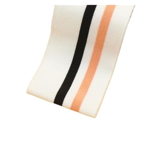 Rippenbündchen Gerippter, gekämmter Regenbogen-Bündchenstoff, gestreift, dehnbar, for Nähen von Basishemden, Strickausschnitt, 7,5 x 85 cm/Stück(Hzrh081) von KJBDQQH