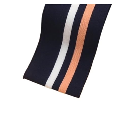 Rippenbündchen Gerippter, gekämmter Regenbogen-Bündchenstoff, gestreift, dehnbar, for Nähen von Basishemden, Strickausschnitt, 7,5 x 85 cm/Stück(Hzrh082) von KJBDQQH