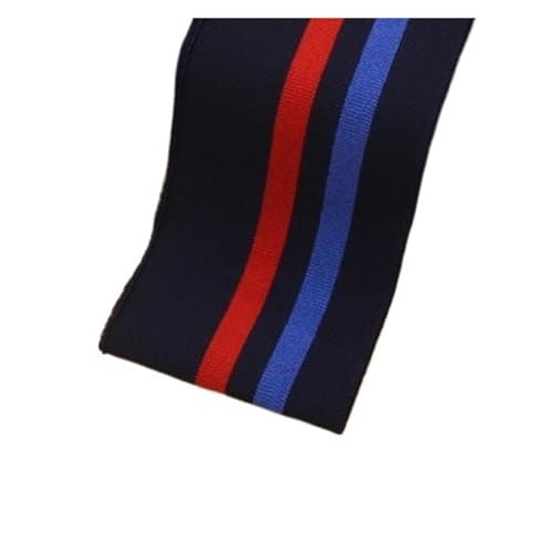 Rippenbündchen Gerippter, gekämmter Regenbogen-Bündchenstoff, gestreift, dehnbar, for Nähen von Basishemden, Strickausschnitt, 7,5 x 85 cm/Stück(Hzrh110) von KJBDQQH