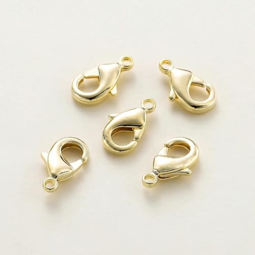 10 Stück 10/12/15 mm 14K/vergoldete Messing-Karabinerverschlüsse für DIY-Armbänder, Halsketten, Schmuckherstellung, Zubehör, Zubehör, Gold, 6 x 12 mm 10 Stück 10/12/15 mm 14K/vergoldete Messing-Karabinerverschlüsse für DIY-Armbänder, Halsketten, Schmuckherstellung, Zubehör, Zubehör, Gold, 6 x 12 mm von KJJMN
