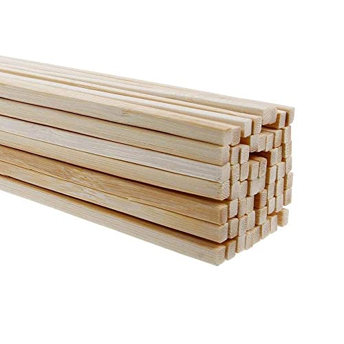 20 Stück Holzstäbe, natürliche Bambusstäbe, ideal for Bastler, Heimwerker und Holzarbeiter.(4 * 4mm) von KJOLWHCQ