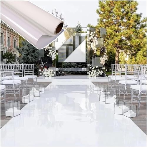 KJoBDwz Hochzeits-Gangläufer, spiegelreflektierende Party-Dekoration for den Innenbereich, for Glamour-Party, Abschlussball, Hochzeit, individuelle Größe Dekorativer Teppich(1x10m) von KJoBDwz