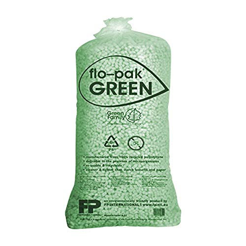 50 Liter Flo-Pak Grün Verpackungschips Füllmaterial Chips Polster von KK Verpackungen