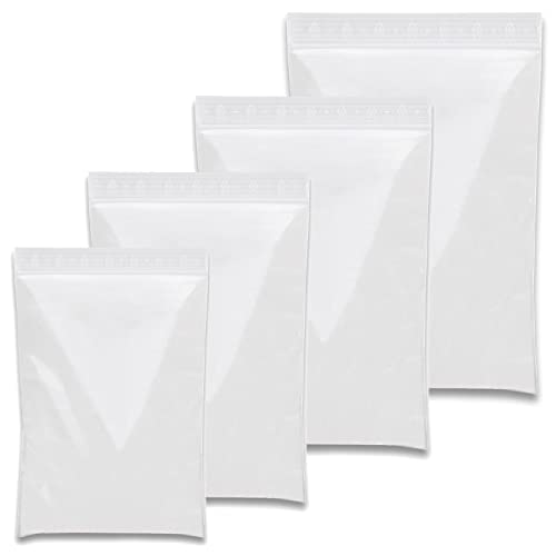 KK Verpackungen® Druckverschlussbeutel | 1000 Stück, 150 x 220 mm wiederverschließbare Zip Beutel | Hochwertige Polybeutel mit PE-Logo in Transparent von KK Verpackungen