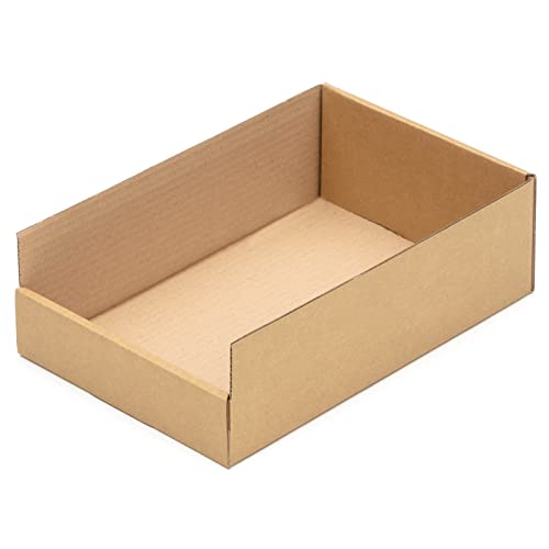 KK Verpackungen® Regalkartons | 30 Stück, 300 x 200 x 100 mm, Lagerboxen für Lagerregale | Sichtboxen aus Pappe für Kleinteile von KK Verpackungen