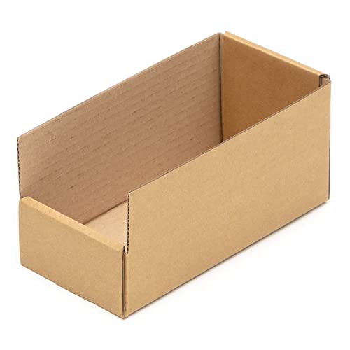 KK Verpackungen® Regalkartons | 300 Stück, 200 x 100 x 100 mm, Lagerboxen für Lagerregale | Sichtboxen aus Pappe für Kleinteile von KK Verpackungen
