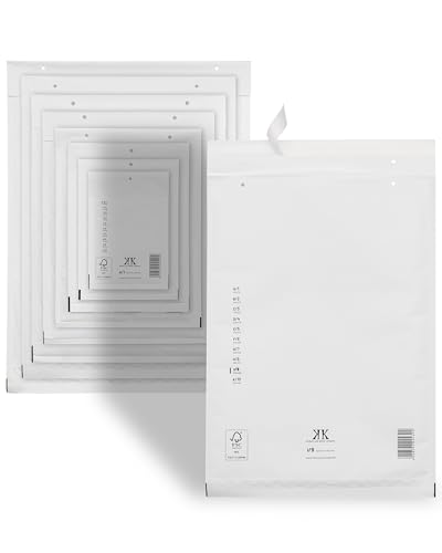 KK Verpackungen Luftpolster-Versandtaschen | 50 Stück, I9 I/9 Luftpolsterumschläge 320 x 450 mm Weiß | Luftpolstertaschen selbstklebend für DIN A3+ KK Verpackungen Luftpolster-Versandtaschen | 50 Stück, I9 I/9 Luftpolsterumschläge 320 x 450 mm Weiß | Luftpolstertaschen selbstklebend für DIN A3+ von KK Verpackungen