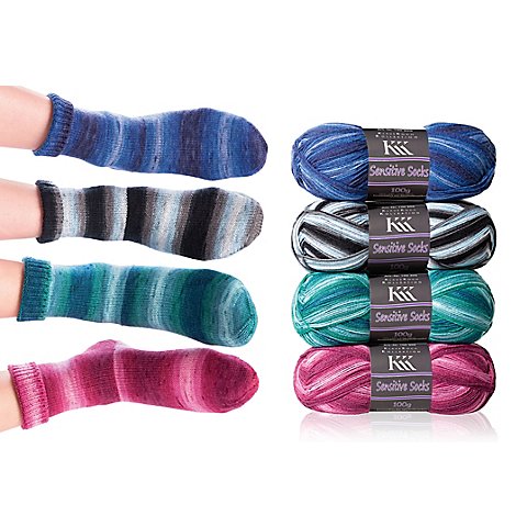 KKK Sockenwolle Sensitive Socks Color "Batik" – für Wollallergiker KKK Sockenwolle Sensitive Socks Color "Batik" – für Wollallergiker von KKK
