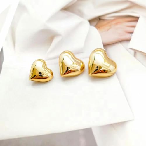 10 15/18/20 mm Nähknöpfe in Herzform, hochwertiger Herzknopf aus Metall für Damenpullover, Hemden, DIY, handgefertigte Accessoires, Gold, 18 mm 10 15/18/20 mm Nähknöpfe in Herzform, hochwertiger Herzknopf aus Metall für Damenpullover, Hemden, DIY, handgefertigte Accessoires, Gold, 18 mm von KKOGF