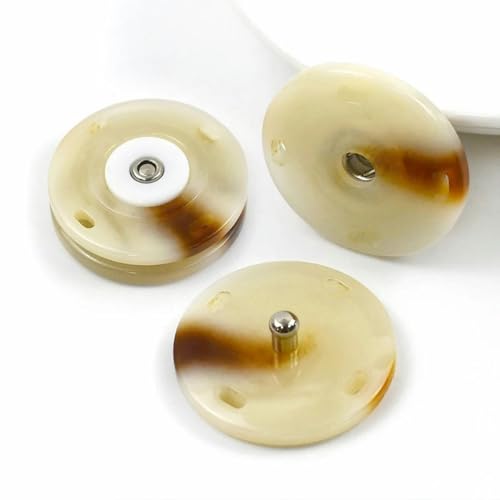 20/30 Stück schwarz-weiße Druckknöpfe aus Kunstharz, 18/21/25 mm, unsichtbarer Verschluss für Damenmäntel, Pullover, DIY-Nähzubehör-01Beige-25 mm-30 Stück 20/30 Stück schwarz-weiße Druckknöpfe aus Kunstharz, 18/21/25 mm, unsichtbarer Verschluss für Damenmäntel, Pullover, DIY-Nähzubehör-01Beige-25 mm-30 Stück von KKOGF