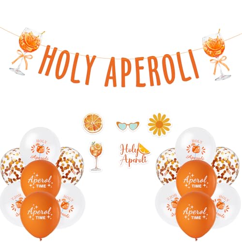 Aperol Party Deko - Aperol Orange Girlande | 100 Stück Konfetti Streudeko | Luftballons, Aperol Spritz Geschenke für Geburtstag JGA Sommer Karneval Hawaii Strandparty Aperol Party Deko - Aperol Orange Girlande | 100 Stück Konfetti Streudeko | Luftballons, Aperol Spritz Geschenke für Geburtstag JGA Sommer Karneval Hawaii Strandparty von KKSJK