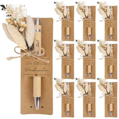 KKSJK 10 Sets Dankeschön Geschenke, Ein Kleines Dankeschön Geschenk mit Holz Kugelschreiber, Trockenblumen und Stifthalter, Danke für Alles Geschenk für Lehrer Mitarbeiter Kollegen Abschiedsgeschenk KKSJK 10 Sets Dankeschön Geschenke, Ein Kleines Dankeschön Geschenk mit Holz Kugelschreiber, Trockenblumen und Stifthalter, Danke für Alles Geschenk für Lehrer Mitarbeiter Kollegen Abschiedsgeschenk von KKSJK