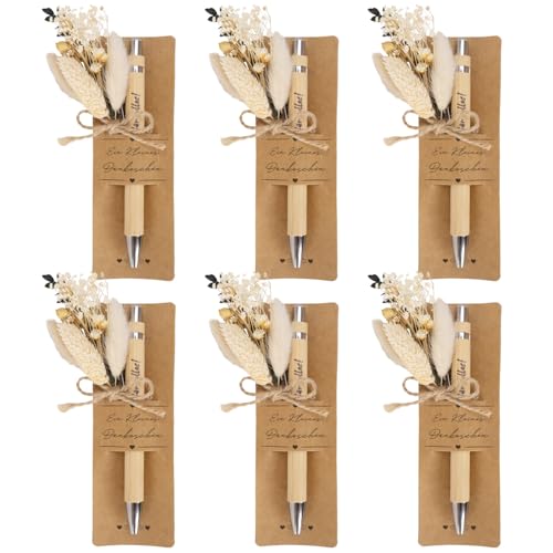 KKSJK 6 Sets Dankeschön Geschenke, Ein Kleines Dankeschön Geschenk mit Holz Kugelschreiber, Trockenblumen und Stifthalter, Danke für Alles Geschenk für Lehrer Mitarbeiter Kollegen Abschiedsgeschenk KKSJK 6 Sets Dankeschön Geschenke, Ein Kleines Dankeschön Geschenk mit Holz Kugelschreiber, Trockenblumen und Stifthalter, Danke für Alles Geschenk für Lehrer Mitarbeiter Kollegen Abschiedsgeschenk von KKSJK