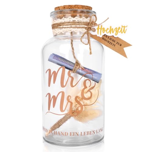 KKSJK Hochzeitsgeschenke für Brautpaar, Geldgeschenk Hochzeit Personalisiert, Geldgeschenk Verpackung mit Flasche und Trockenblumen, Spardose Hochzeit, Hochzeit Geschenke Ideen für Frisch Verliebte KKSJK Hochzeitsgeschenke für Brautpaar, Geldgeschenk Hochzeit Personalisiert, Geldgeschenk Verpackung mit Flasche und Trockenblumen, Spardose Hochzeit, Hochzeit Geschenke Ideen für Frisch Verliebte von KKSJK