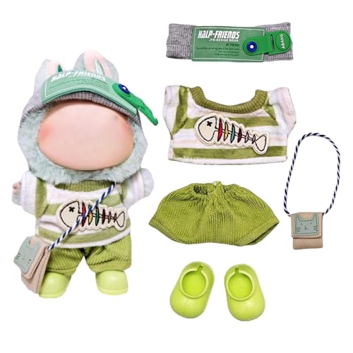 Puppenkleidung, Passende Kleidung für Die bubu-Plüsch Toy, 17 cm Kleid für bububu Puppe, Kleidung Plüsch for Girls (A) von KKTONGXI