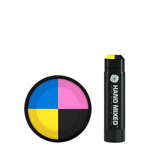 KLAMOTTEN STORE Handmixed Marker für Kunst - Vierfarbig - Wachsstift auf Wasserbasis - deckt auf allen Oberflächen - schnelltrocknend (Face) von KLAMOTTEN STORE