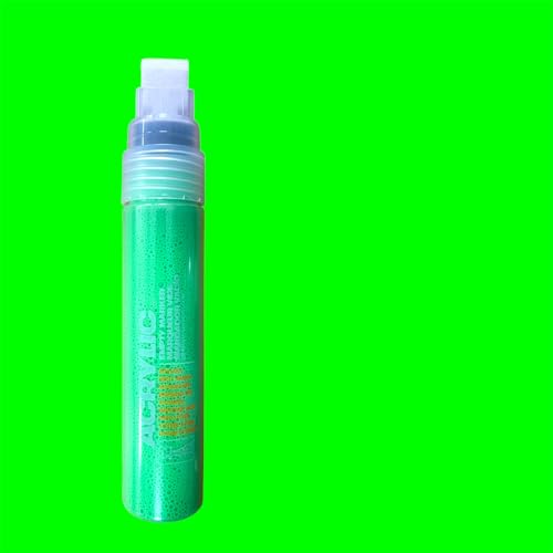 KLAMOTTEN STORE Montana Acrylic Marker, 15mm breiter Filz, wasserfest, Stifte mit Pumpsystem (Fluo Neon Grün) von KLAMOTTEN STORE