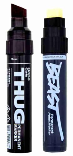 KLAMOTTEN STORE Permanent Marker Duo - Thug Beast connection, paint, schwarz, wasserfest, nachfüllbar KLAMOTTEN STORE Permanent Marker Duo - Thug Beast connection, paint, schwarz, wasserfest, nachfüllbar von KLAMOTTEN STORE