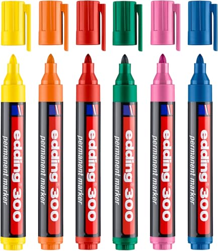 Permanent Marker edding 300 Bonbonfarben-Set mit 1,5-3mm Spitze - wasserfest auf fast allen Materialien für Hobby-Handwerk-DIY schnell trocknend-wischfest Permanent Marker edding 300 Bonbonfarben-Set mit 1,5-3mm Spitze - wasserfest auf fast allen Materialien für Hobby-Handwerk-DIY schnell trocknend-wischfest von KLAMOTTEN STORE