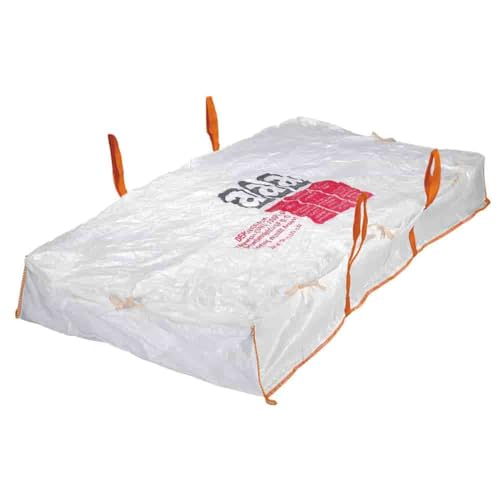 Big Bags Plattenbag Asbest Traglast - bis 1500 kg Schüttgutbehälter, Transportsack, Entsorgungssack 320 x 125 x 30 (10 stück) von KLASEBO