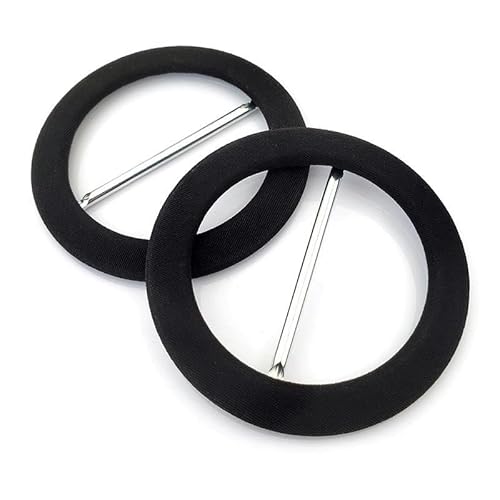 KLDGQ Gürtelschnallen-Set, rund, 35–50 mm, mit Stoff überzogen, Schiebeschnallen zum Selbernähen und Basteln, Ersatzverschluss für Windjacken von KLDGQ