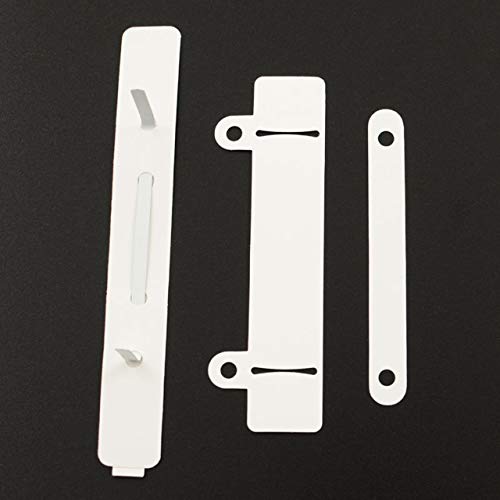 Abheftmechaniken selbstklebend | 4-teilig 150 x 16 mm, weiß | 20, 100 oder 250 Stück | Heftstreifen zum Kleben | Abheftstreifen für Mappen, Akten & Ordner / 100 Stück von KLEBESHOP24