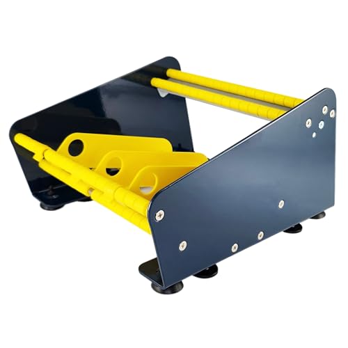 Etikettenspender | Manueller Spender für einseitige & doppelseitig Klebepunkte & Etiketten | Mit Saugnäpfen | Aus robustem Metall | Auftischgerät / 212 mm Nutzbreite, mit 3 Rollentrennern Etikettenspender | Manueller Spender für einseitige & doppelseitig Klebepunkte & Etiketten | Mit Saugnäpfen | Aus robustem Metall | Auftischgerät / 212 mm Nutzbreite, mit 3 Rollentrennern von KLEBESHOP24