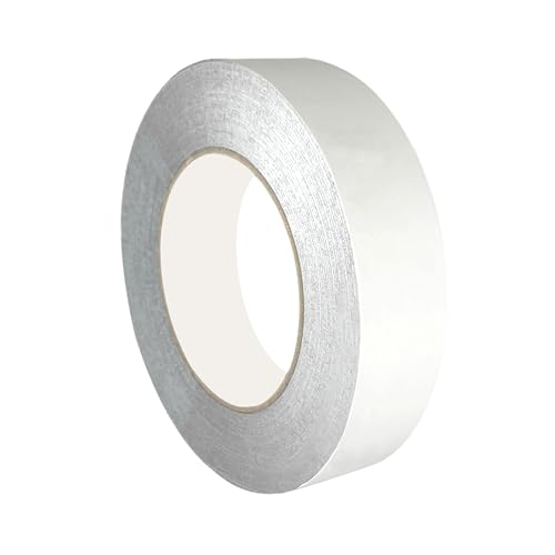 KLEBESHOP24 Aluminiumklebeband 30 mm x 50 m | Lüftungs-Klebeband | Alutape | Silber | Zum Abdichten und Isolieren von KLEBESHOP24