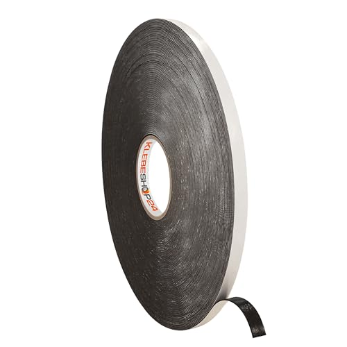 KLEBESHOP24 Doppelseitiges Klebeband schwarz für Wand | Montageklebeband | 5 oder 66 Meter | Breite & Menge auf Rolle wählbar / 12 mm x 66 m KLEBESHOP24 Doppelseitiges Klebeband schwarz für Wand | Montageklebeband | 5 oder 66 Meter | Breite & Menge auf Rolle wählbar / 12 mm x 66 m von KLEBESHOP24
