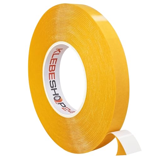 KLEBESHOP24 Doppelseitiges PVC Klebeband | 50 m Länge | Breite wählbar | Weiß | Extra stark klebend | Reißfest, robust, strapazierfähig | Universelles Montageklebeband ~ 25 mm x 50 m KLEBESHOP24 Doppelseitiges PVC Klebeband | 50 m Länge | Breite wählbar | Weiß | Extra stark klebend | Reißfest, robust, strapazierfähig | Universelles Montageklebeband ~ 25 mm x 50 m von KLEBESHOP24