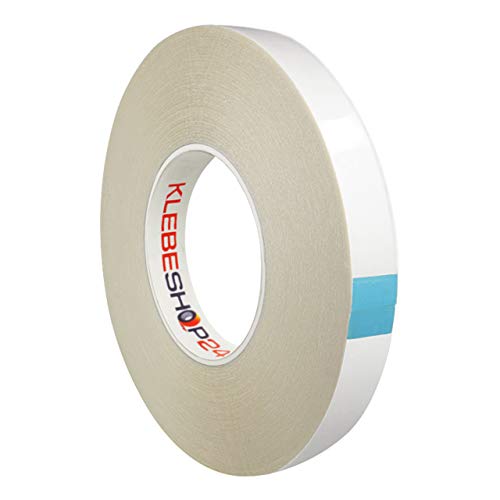 KLEBESHOP24 HyperTape doppelseitiges Klebeband | 50 m, Breite wählbar | Extra stark klebend | Universal-Klebeband | Handreißbar / 12 mm x 50 m von KLEBESHOP24