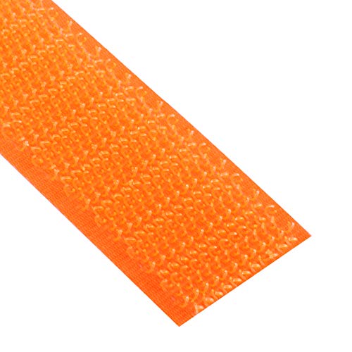 KLETTBAND SELBSTKLEBEND | Haken- oder Flauschband | Farbe, Breite, Länge wählbar/Hakenband, neonorange, 20 mm x 3 m von KLEBESHOP24