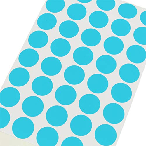 KLEBESHOP24 Markierungspunkte aus Papier selbstklebend Farbe, Größe und Menge auswählbar (hellblau 8 mm 50 Stück) von KLEBESHOP24