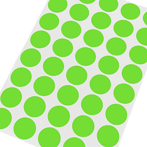 KLEBESHOP24 Markierungspunkte aus Papier selbstklebend Farbe, Größe und Menge auswählbar (hellgrün 20 mm 40 Stück) von KLEBESHOP24