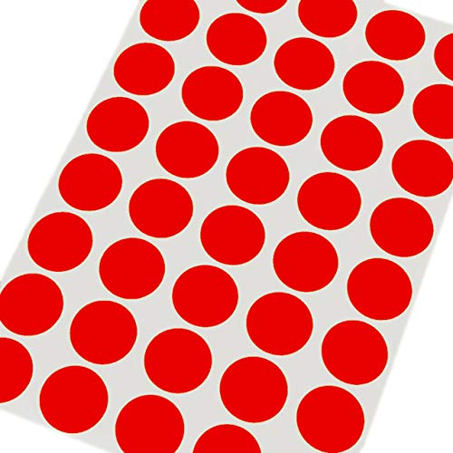 KLEBESHOP24 Markierungspunkte aus Papier selbstklebend Farbe, Größe und Menge auswählbar (rot 20 mm 40 Stück) von KLEBESHOP24