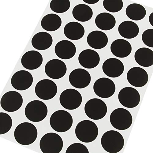 KLEBESHOP24 Markierungspunkte aus Papier selbstklebend Farbe, Größe und Menge auswählbar (schwarz 30 mm 50 Stück) von KLEBESHOP24