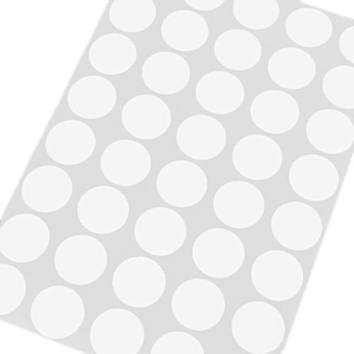 KLEBESHOP24 Markierungspunkte aus Papier selbstklebend Farbe, Größe und Menge auswählbar (weiß 8 mm 50 Stück) von KLEBESHOP24