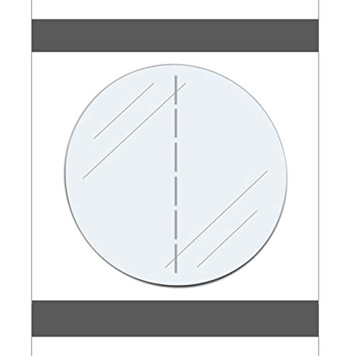 KLEBESHOP24 Verschlussetiketten transparent mit Blackmark | Durchmesser, Perforation und Menge wählbar/Ø 25 mm, längs perforiert, 50 Stück von KLEBESHOP24