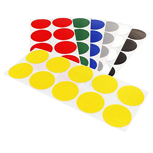 Klebepunkte farbig | 15 oder 30 mm Durchmesser | PE-beschichtete Markierungspunkte aus Gewebe | Farbe & Menge wählbar/gelb, 30 mm, 100 Stück von KLEBESHOP24