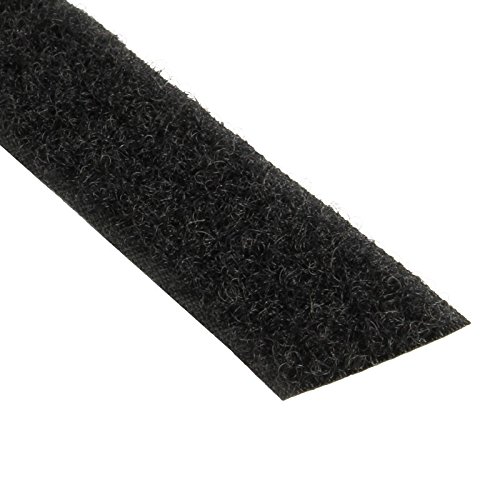 Klebeshop24 KLETTBAND ZUM NÄHEN | HAKENBAND ODER FLAUSCHBAND | Farbe, Breite & Länge wählbar/Flauschband, 100 mm x 25 m, schwarz von KLEBESHOP24