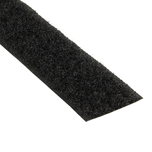 KLEBESHOP24 KLETTBAND ZUM NÄHEN | HAKENBAND ODER FLAUSCHBAND | Farbe, Breite & Länge wählbar/Flauschband, 100 mm x 8 m, schwarz von KLEBESHOP24