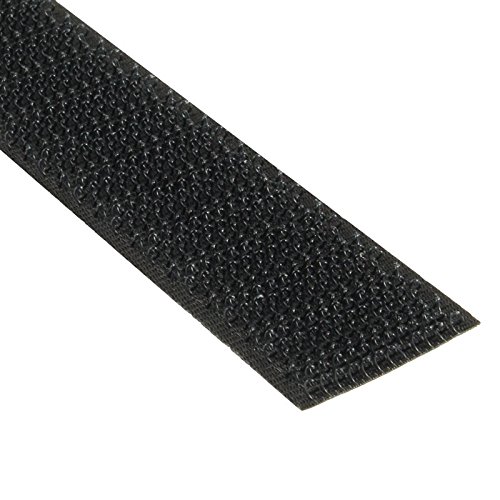 KLEBESHOP24 KLETTBAND ZUM NÄHEN | HAKENBAND ODER FLAUSCHBAND | Farbe, Breite & Länge wählbar/Hakenband, 100 mm x 3 m, schwarz von KLEBESHOP24